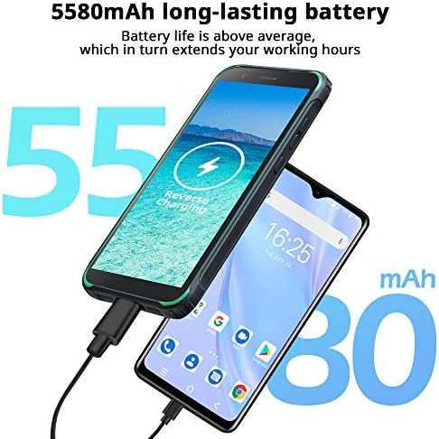 Blackview Rugged Phone, BV4900Pro Android 12 Rugged Smartphone Unlocked, 4GB+64GB (SD 256GB), 5580mAh, 5.7 HD+, IP68 Waterproof 4G Android Phone, 13MP+5MP, Dual SIM Card,Face ID, NFC, OTG - Orange