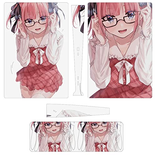 PS5 スキンシール デジタル 中野ニ乃 五等分の花嫁 プレイステーション5 スキンシール 全面保護 側面/両面対応 保護ステッカー PS5 対応 耐久性抜群 本体 コントローラー 保護シール 簡単取付 薄型 傷隠せ 摩擦保護 抗衝撃 汚れ/ホコリ防止 指