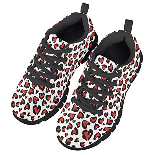 Yzaoxia Kids Tennis Shoes Comfortable Air Mesh Running Shoes Casual Walking Sneakers Lightweight Non-Slip Child Shoes Black Sole Size 11-53