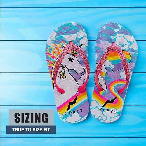 NORTY Thong Flip Flops for Kids and Toddlers - Slide Sandals for Boys and Girls - Comfortable Footwear for Summer - Runs One Size Small3