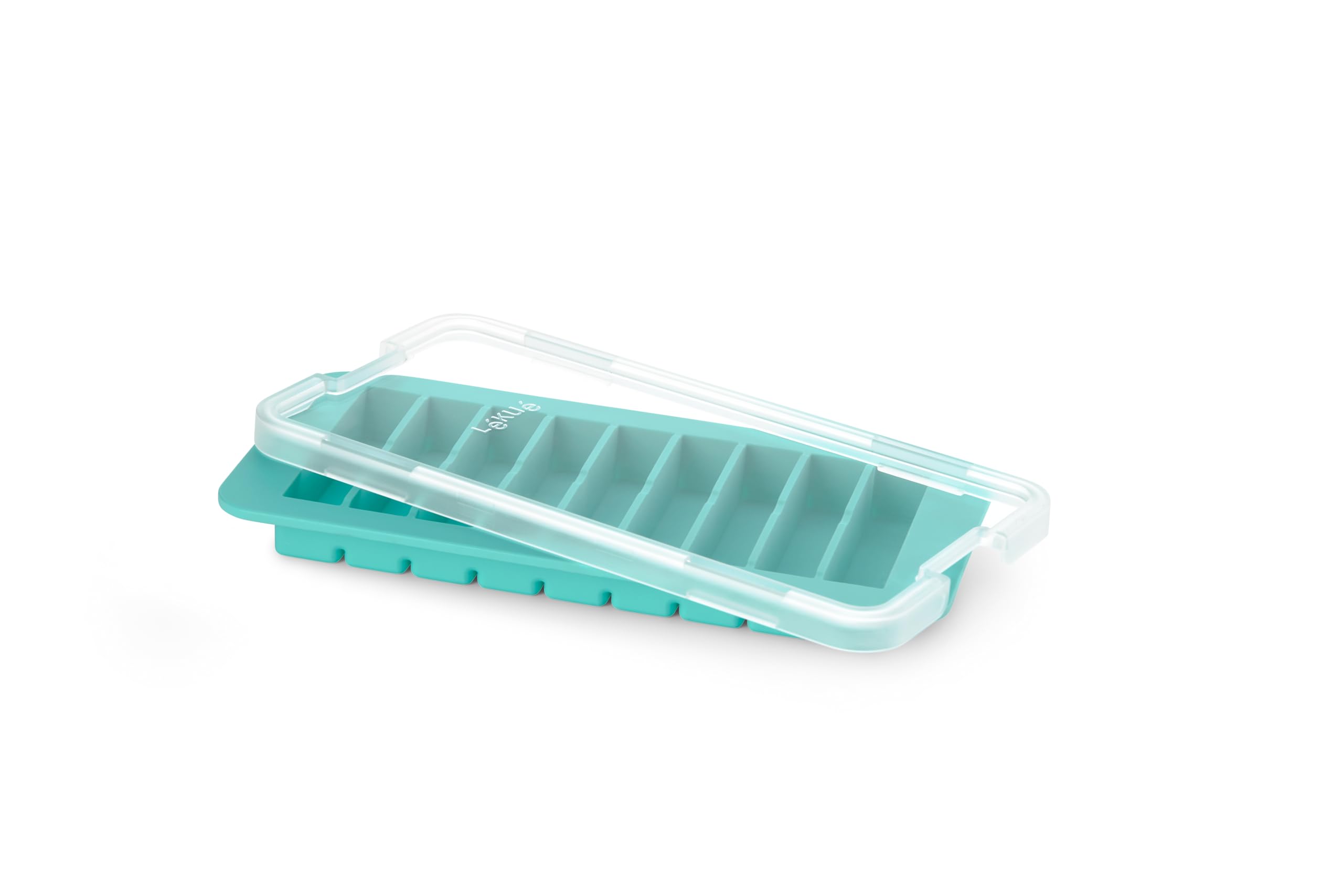 Lékué Silicone Platinum Turquoise Ice Cube Tray/Ice Cube Tray for Bottles