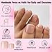 LoveOurHome 120pc Nude Press on Toenails Women Fake Toe Nails with Tabs, Nude Tan Fake Toenails Press on Toe Nails Glue on Toenail Acrylic Toe Nail Tips Artificial False Toenail for Women