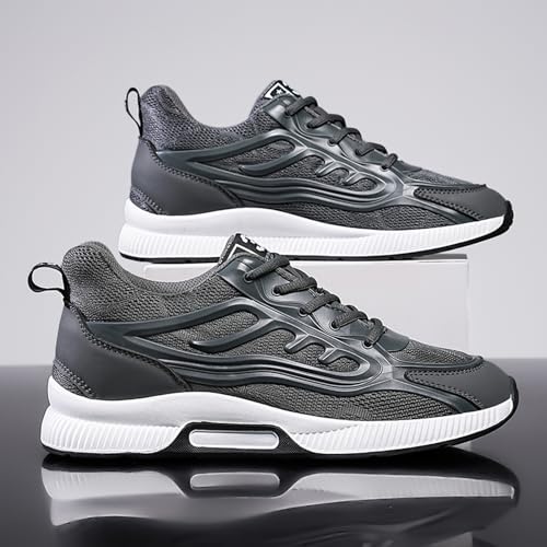 Mens Elevator Sneakers 2.36 Inch Invisible Height Increasing Taller Lifting Shoes Lace up Elevator Shoes Hidden Heel Trainers Fashion Sneakers3
