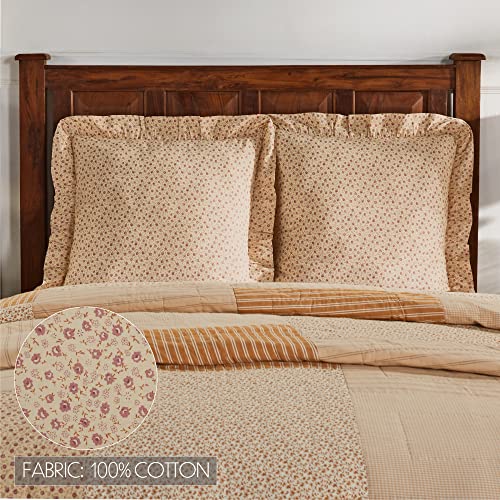 VHC-Brands-Camilia-Fabric-Euro-Sham-26×26-White VHC Brands Camilia Fabric Euro Sham 26×26 White