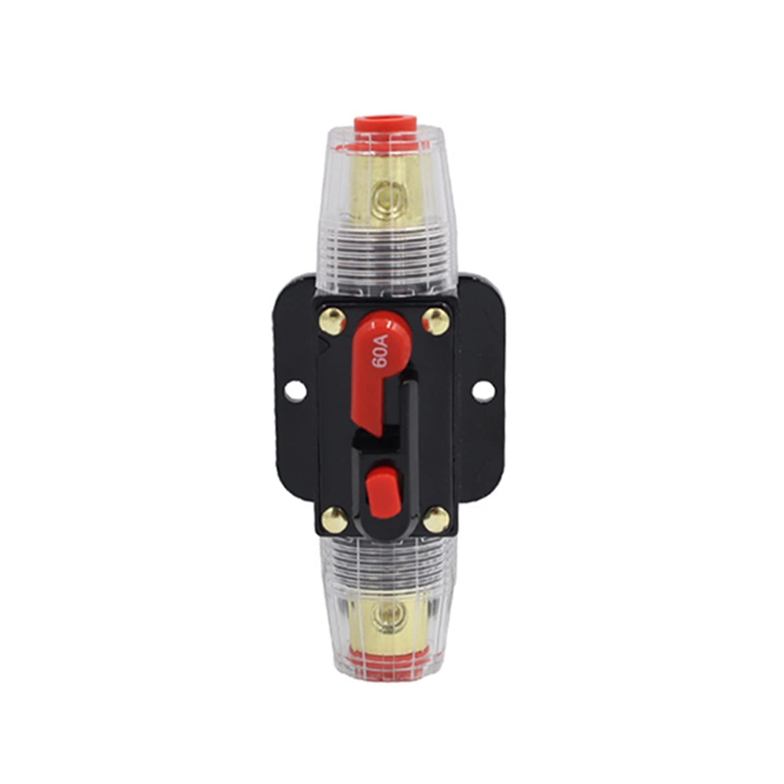 LHNBGTUIW 1pcs 30-150A Circuit Breaker with Automatic Reset DC 12-42V Car Marine Boat Yacht RV Power Insurance Switch Audio Fuse Holder Protect(60a)