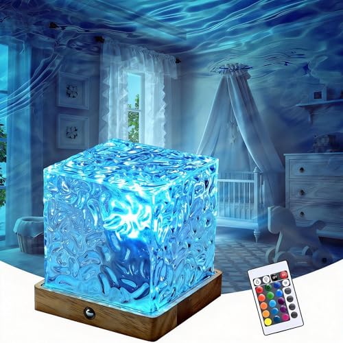 LETOUR Lampe Aurore Boréale,16 Couleurs 30 Modes Projecteur Aurore Boréale Lampe Decorative Projecteur Lumiere Ambiance Cube Lumineux Ambiance Chambre Cadeaux Pour Ados/Filles