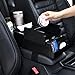 DTTO Car Armrests Storage Box Organizer, Multifunctional Center Console with Cup Holder and Tissue Box,Black