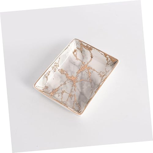 Miniatura 9 de ABOOFAN 3pcs bandejas decorativas trinket tray ceramic tray ceramic ring tray ceramic ring plate earring tray decorative serving tray decor tray