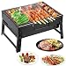Produktbild Mbuynow Picknickgrill Kleiner Grill Klappgrill Tragbarer BBQ Grill Holzkohlegrill für Camping Garten Party Barbecue (L 34cm x W 30cm x H 20cm)