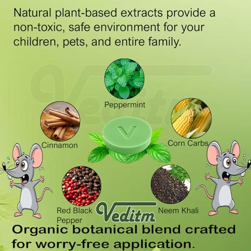 Image of Rat & Mouse Repellent Balls Pack of 1 (15 Tablet) for Home No Kill Only Repels Home Indoor Outdoor, Rat Controller Pills to Keep Tablet Rodents Rat Repellent Ball Herbal & Natural Formula | Long-Lasting |Eco-Friendly & Safe