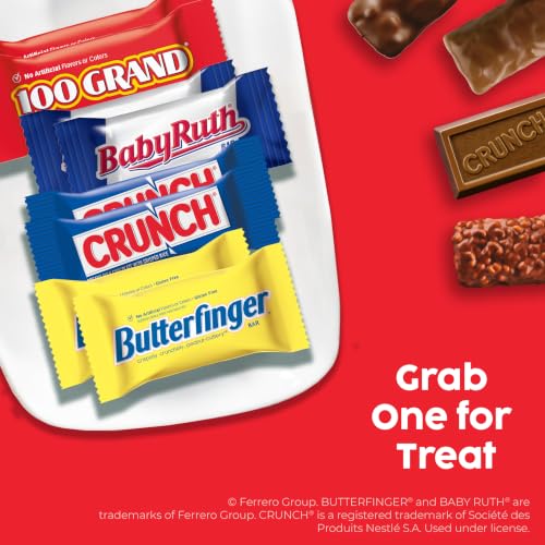 Butterfinger, CRUNCH, Baby Ruth, 100 Grand Halloween Candy Chocolate-y Pack - image 6