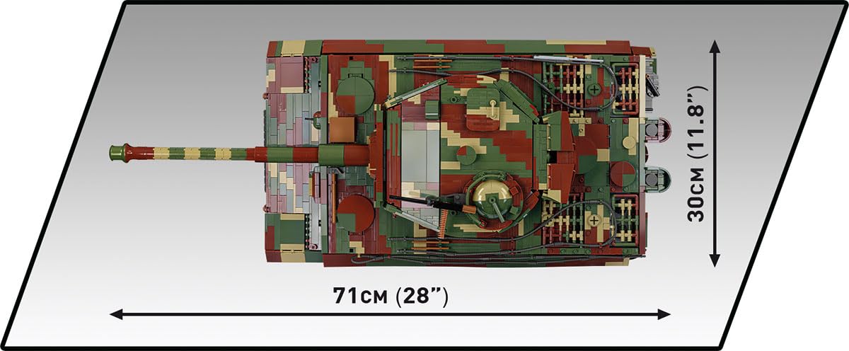 COBI PzKpfw. VI Tiger, 70 cm (Länge) x 30 cm (Breite) x 24 cm (Höhe), Dark Green
