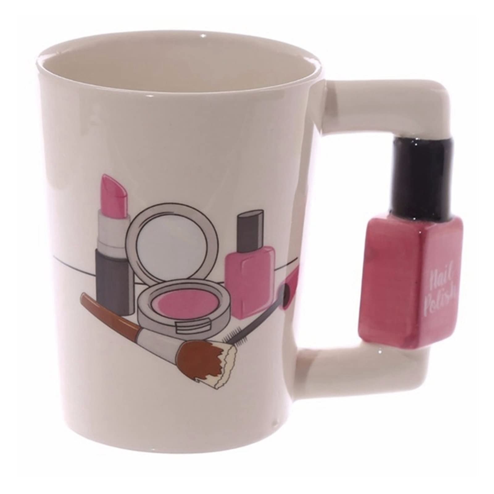 Tazza da caffè in Ceramica Tazze da caffè in Ceramica Dipinta a Mano Strumenti creativi per Ragazze Kit di Bellezza Manico per Tazza da tè Regali (Tazza)