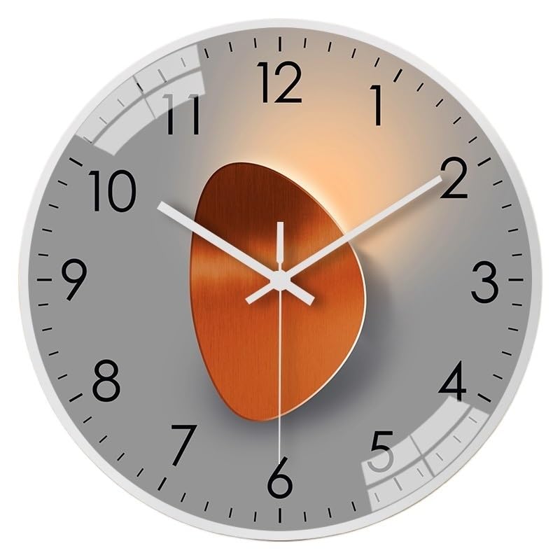 Horloge murale silencieuse TUSUOD à quartz pour chambre à coucher