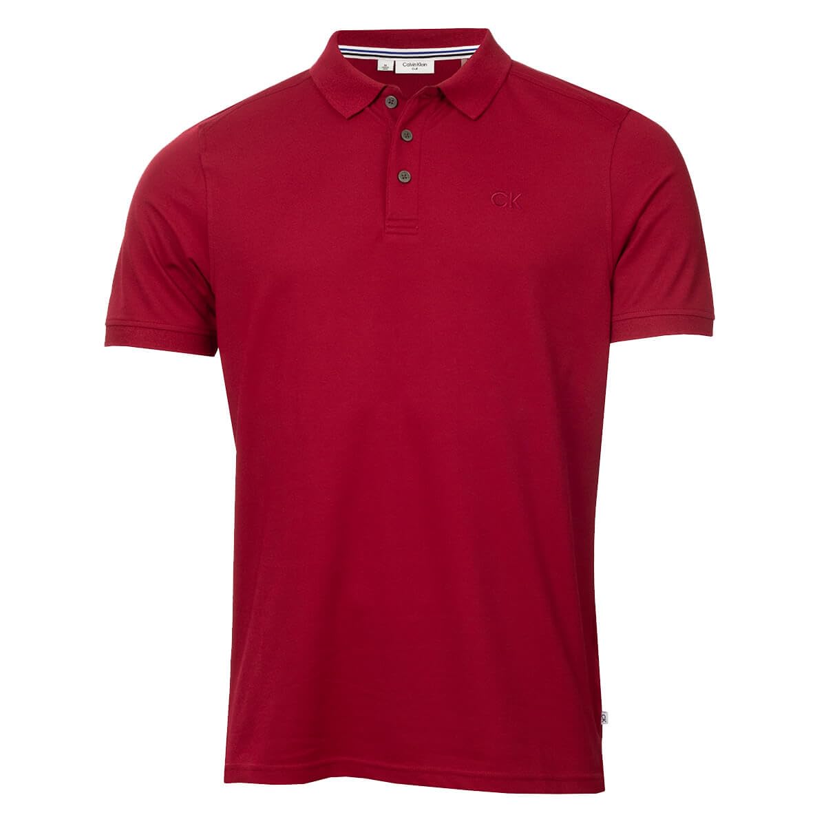 Calvin Klein Mens Campus Coastal Polo Shirt - Burgundy - XXXXXL