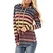 Produktbild Zarupeng Damen Gestreiftes Langarm Hoodie Sweatshirt mit Kapuze Pullover Tops Dünne Lange Bluse Strickjacken Oberseiten