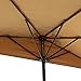 Le Papillon 9Ft Outdoor Half Round Patio Umbrella Wall Balcony Door with Crank, Beige