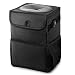 Car Trash Can - Garbage Bag with Lid Waterproof Leakproof No Smell Foldable 2 Gals Portable Rubbish Litter Bin with Storage Pockets Headrest Hook for Console/Headrest/Car Door/Glove Box