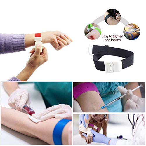 Image of 6-Pack Tourniquet Elastic First Aid Quick Release Medical Sport Emergency Tourniquet Buckle Band Purple 6PCS