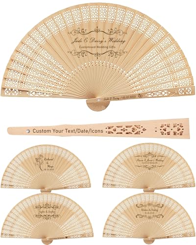 zyinoant personalized wooden fans