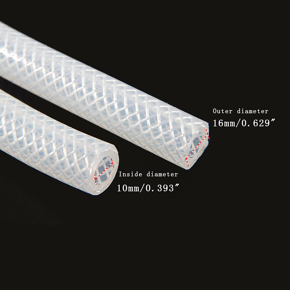 tubi flessibili in silicone, tubi in silicone, Tubo flessibile trasparente in gomma siliconica for un flusso facile e una pulizia facile 3,3 piedi / 1 m, blu, 19 * 25 mm(blu) (Color : Blue, Size : 2