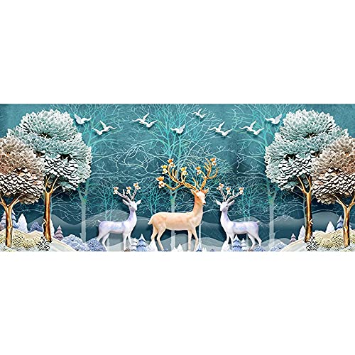 Diamond Painting Grande Taille Cerf de Paysage Mosaïque 5D