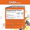 NOW Supplements, GABA (Gamma-Aminobutyric Acid) 500 mg + B-6, Natural Neurotransmitter*, 200 Veg Capsules