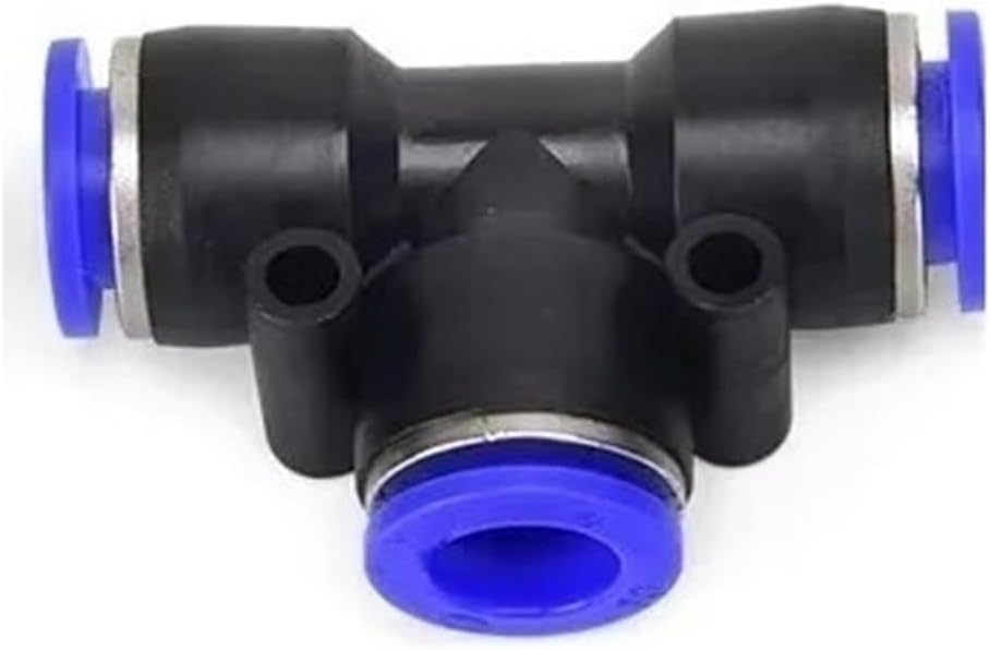 5/10PCS PY PE series T Y shaped Tee 4 6 8 10 12 16mm 3 Way Port Pneumatic Pipe Connector Tube Air Hose Quick Release Fittings(PE 14,5pcs)