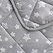 Baby Blanket for Boys and Girls, Soft Cozy Toddler Comforter Quilted with Grey Star Print, Ultra Soft and Comfortable Down Alternative Crib Comforter, 39x47 Inches