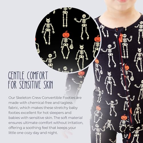 Convertible Footie Pajamas | Two-Way Zipper for Easy Diaper Changes | Tagless Pajamas | Soft, Durable Sleepwear2