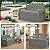 Flamaker 80 Gallon Storage Bench with Cushions Outdoor Indoor, Durable All-Weather Seating with Hidden Storage, Lockable Deck Box for Garden, Patio, Poolside (Grey)