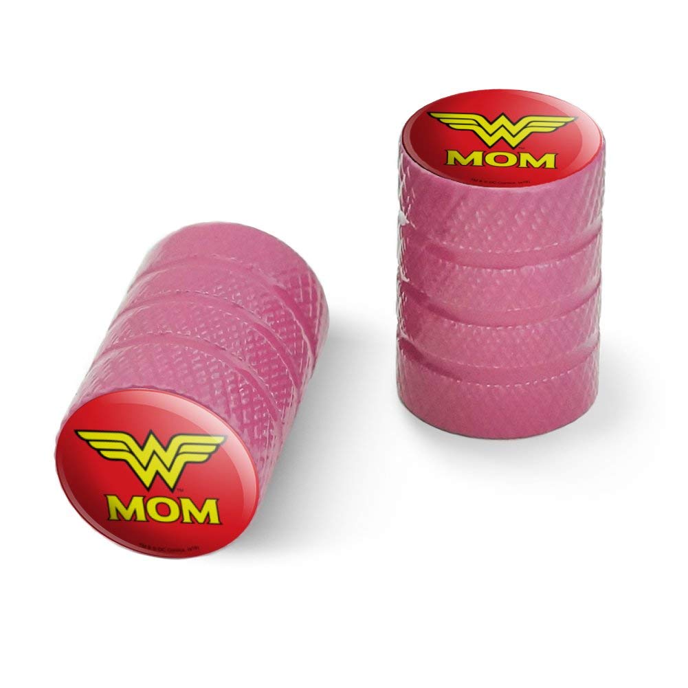 Wonder Woman Wonder Mom Logo Motorcycle Bicycle Bike Tire Rim Wheel Aluminum Valve Stem Caps