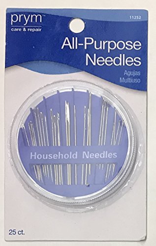 PrymAssorted Household Compact All-Purpose Needles, Nickel 25 Count