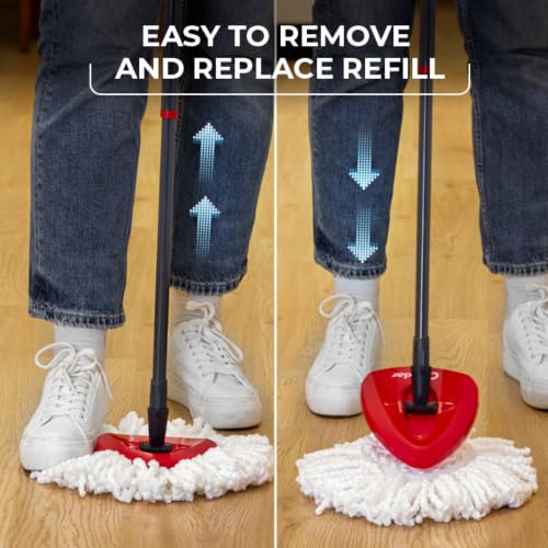 Image of O-Cedar Punch Fruit-Shaped Scrub Sponge Pack (3 Count) + EasyWring Microfiber Spin Mop and Bucket System - Flexible, Multi-Use Scrub Sponges & Complete Mopping Cleaning Bundle