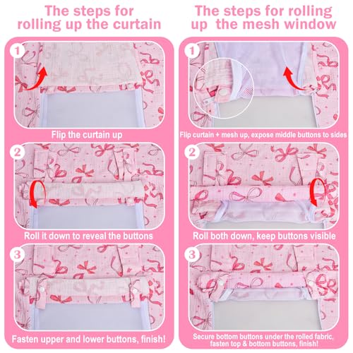 Image of Baby Car Seat Cover with Mesh Window, 100% Cotton Carseat Covers Baby Boy Breathable Infant Car Seat Cover Spring Summer Baby Carseat Cover Lightweight Infant Car Seat Canopy - Pink Bow