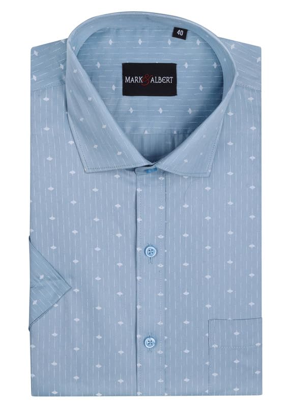 Image of MARK & ALBERT Mens Half Sleeves Printed Shirt
