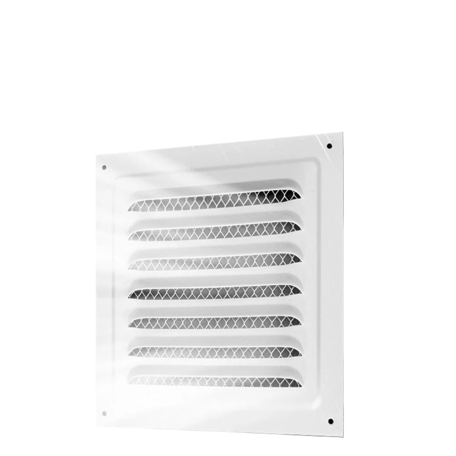 Ventilation Grilles 1pc Stainless Steel Metal Vent Cover Square Built-in Louver Air Vents Grille Ventilation Covers(Black 200x200m)