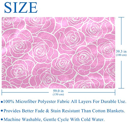 Couverture douce et chaude roses sans coutures lit canapé plage