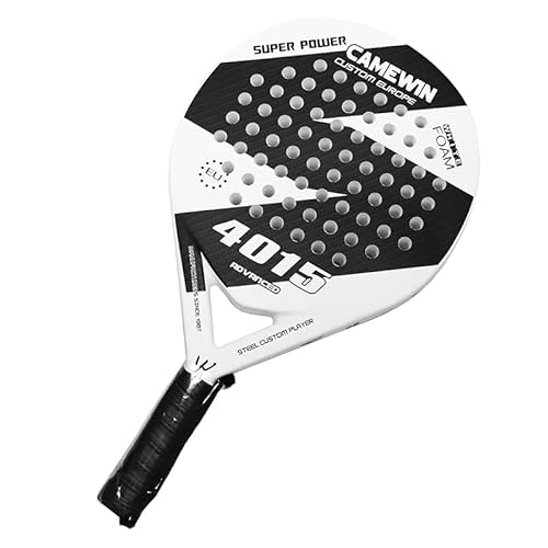 Kit 2 Raquetes Padel Profissional de Fibra de Carbono 3K 4015 (Branco)