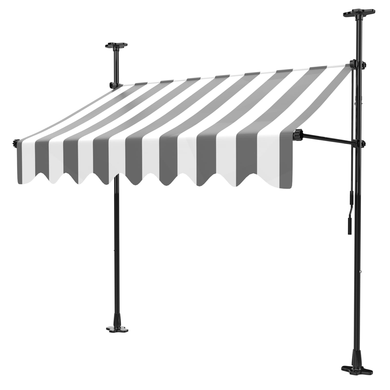 Klemmmarkise mit Handkurbel,markise wasserdicht und Sonnenschutz,markise  Balkon ohne Bohren,markise300*120cm