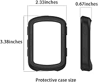 Vista 4 de Protector de pantalla de reloj inteligente compatible con Garmin Edge 840, Solar y Edge 540, funda solar de silicona suave y película protectora