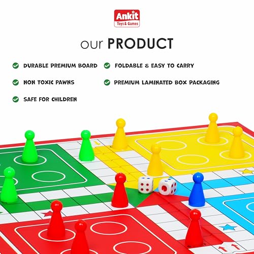 Ludo y Snakes & Ladders Juego de Mesa para niños y adultos miniatura 5