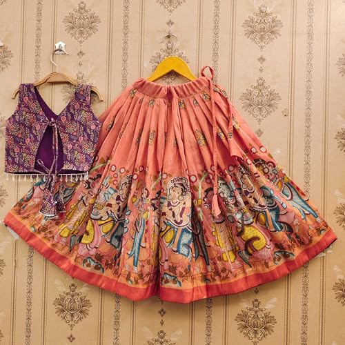 Image of Girls Simar Soft Silk New Traditional Printed Readymade Lehenga Choli -Ethnic Wear Wedding Outfits (Suitable For Girls 2 To 8 Year)