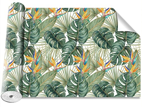 Papier peint plantes exotiques lavable protection murale durable