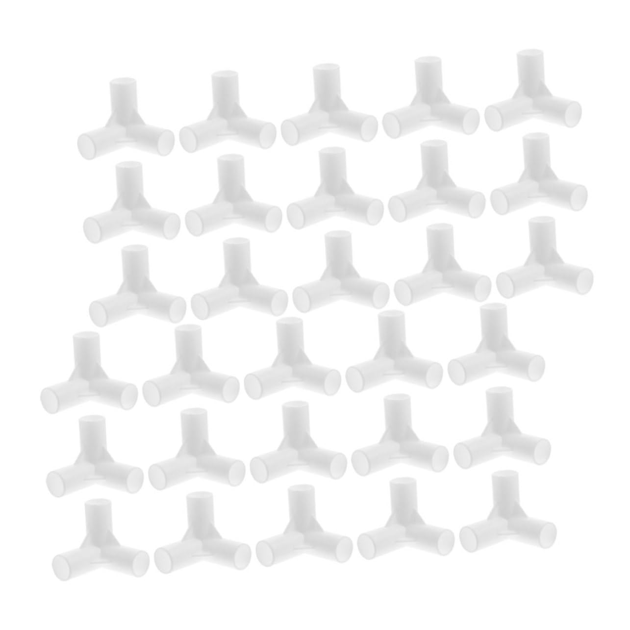 INOOMP 60 Pièces Accessoires pour Tente extérieure tentes Garnitures de Poteau de Tente pièces de Tente à baldaquin Pipeline belvédère Articulation du coude canopée Composant PP
