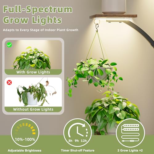 Plant Stand Indoor with Grow Lights - 2 Pack Corner Plant Shelf, 6 Tiered 47'' Indoor Plant Stands for Multiple Plants, K-Shaped Plant Rack Display Holder, Flower Stands for Living Room Patio Home3