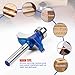 NICAVKIT 6Pcs Roundover Router Bit 1/4 Shank,Radius in 1/8