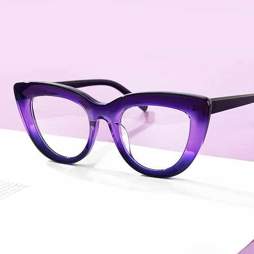 Miniatura 7 de VOOGLAM Elegantes gafas de bloqueo de luz azul ojo de gato para mujer, antifatiga ocular, ojos secos, gafas pastora