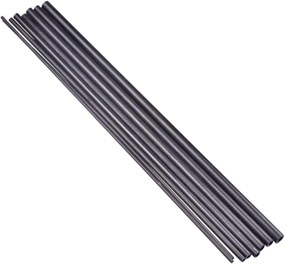 MOZTO 10pcs Carbon Fiber Tube Hollow Rod, for Aircraft