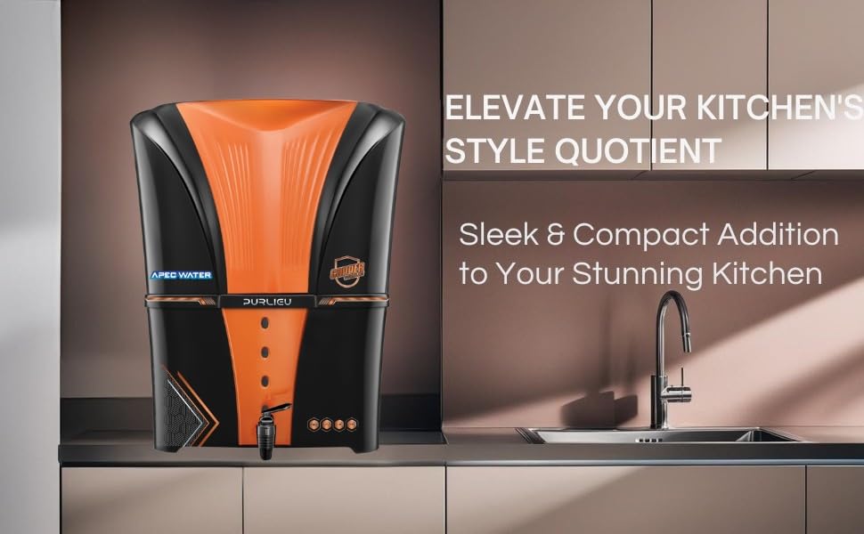 Image of Apec Water Mineral RO+UV+UF 12 Liter RO + UV + TDS ADJUSTER Water Purifier With Copper Charge Technology Black & Copper Best For Home and Office (Made In India)